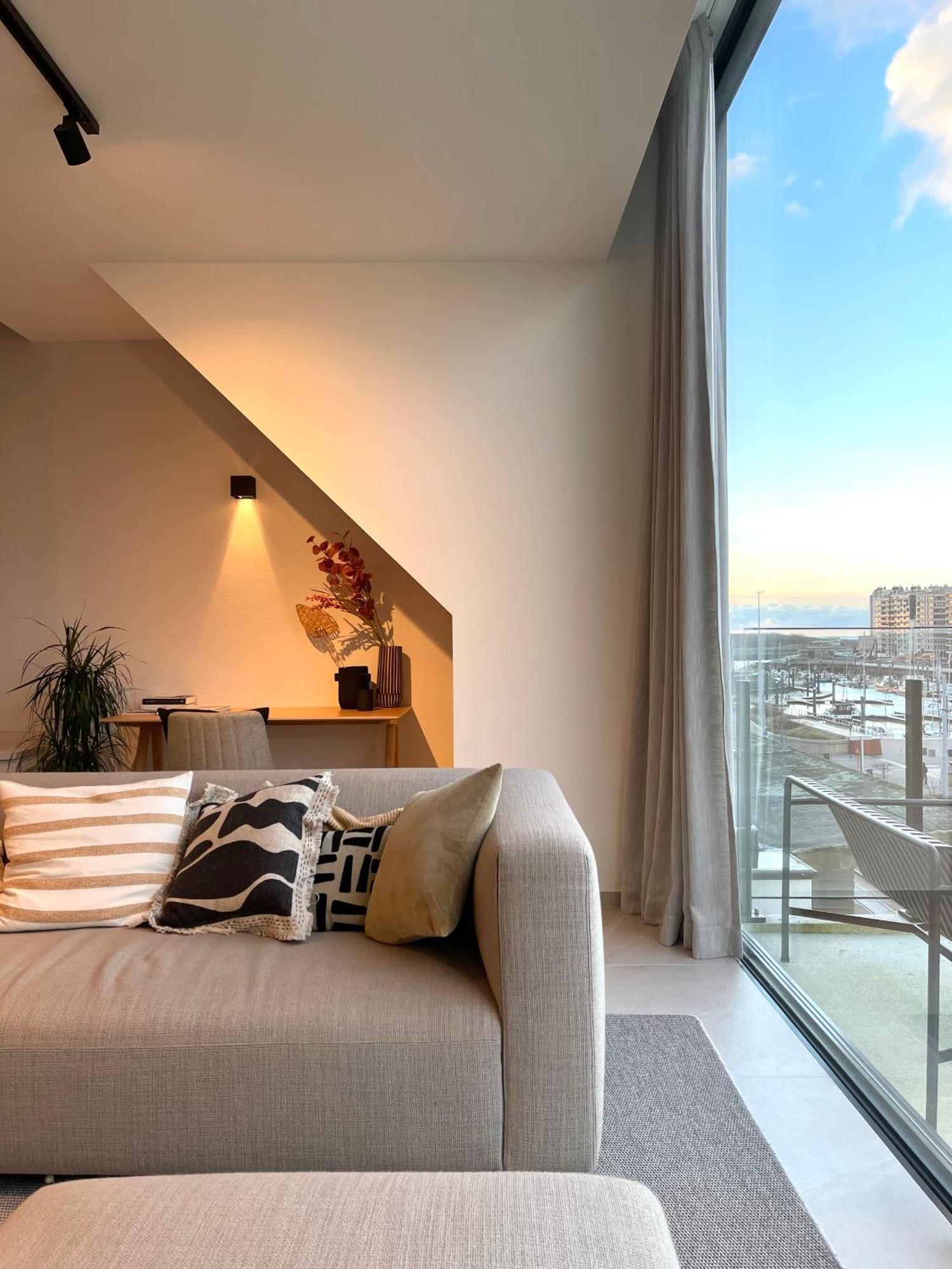 Molo Roof - Stylish Penthouse With Marina View Blankenberge Within Walking Distance From The Sea - 15 Km From Bruges Apartment Luaran gambar